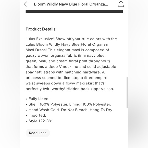 Brand new with tags Lulu’s Bloom Wildly Dress - Picture 5 of 7